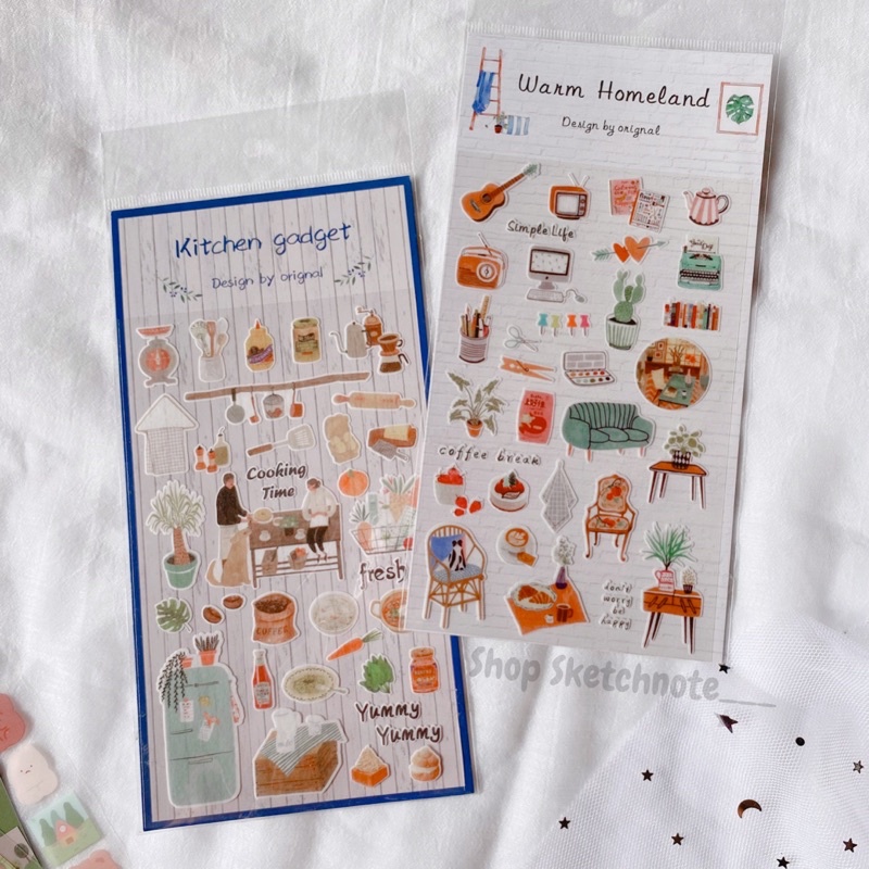 Sticker daily dụng cụ trang trí sổ ST066