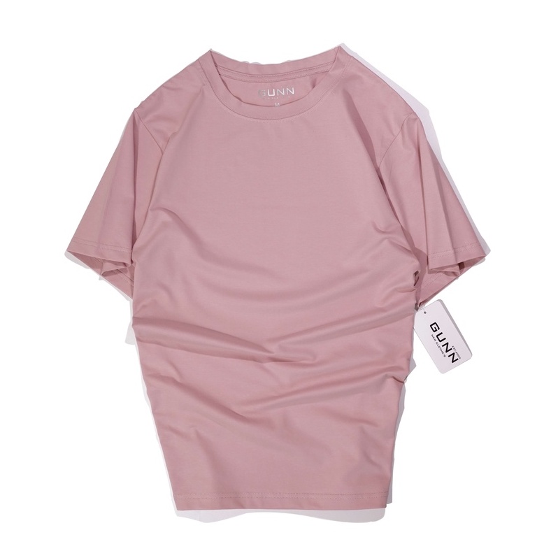 Áo Thun Trơn Cổ Tròn Cotton 4 Chiều Cao Cấp, Co Giãn, Thoáng Mát, Trẻ Trung, Thấm Hút Mồ Hôi - HỒNG RUỐC - GUNN T-SHIRT