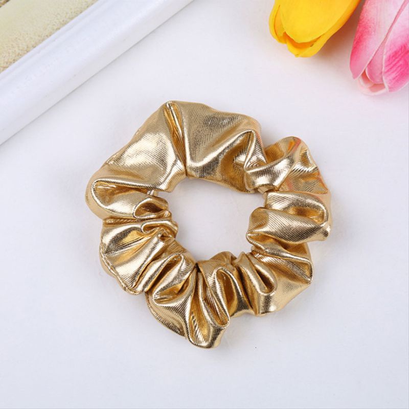 Dây Buộc Tóc Cao Su Giả Da Bản Rộng 10cm Co Giãn Cho Nữ