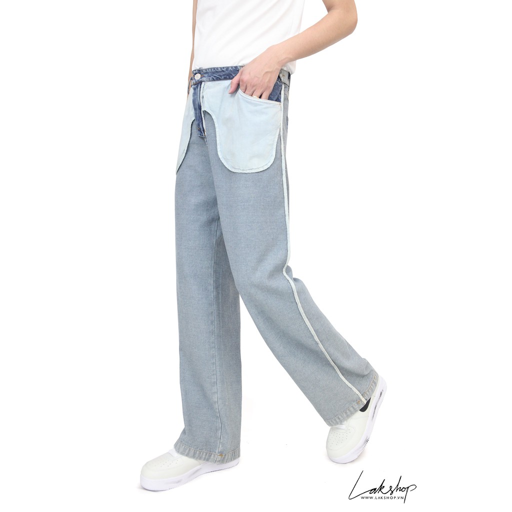 Quần Blue Flipped Left Oversized Jean ds20