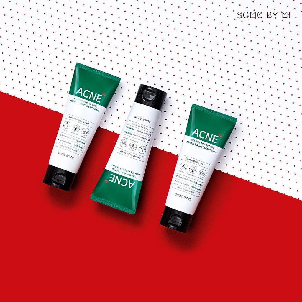 Sữa rửa mặt giúp giảm và ngăn ngừa mụn Some By Mi AHA-BHA-PHA 30 days miracle acne clear foam | BigBuy360 - bigbuy360.vn