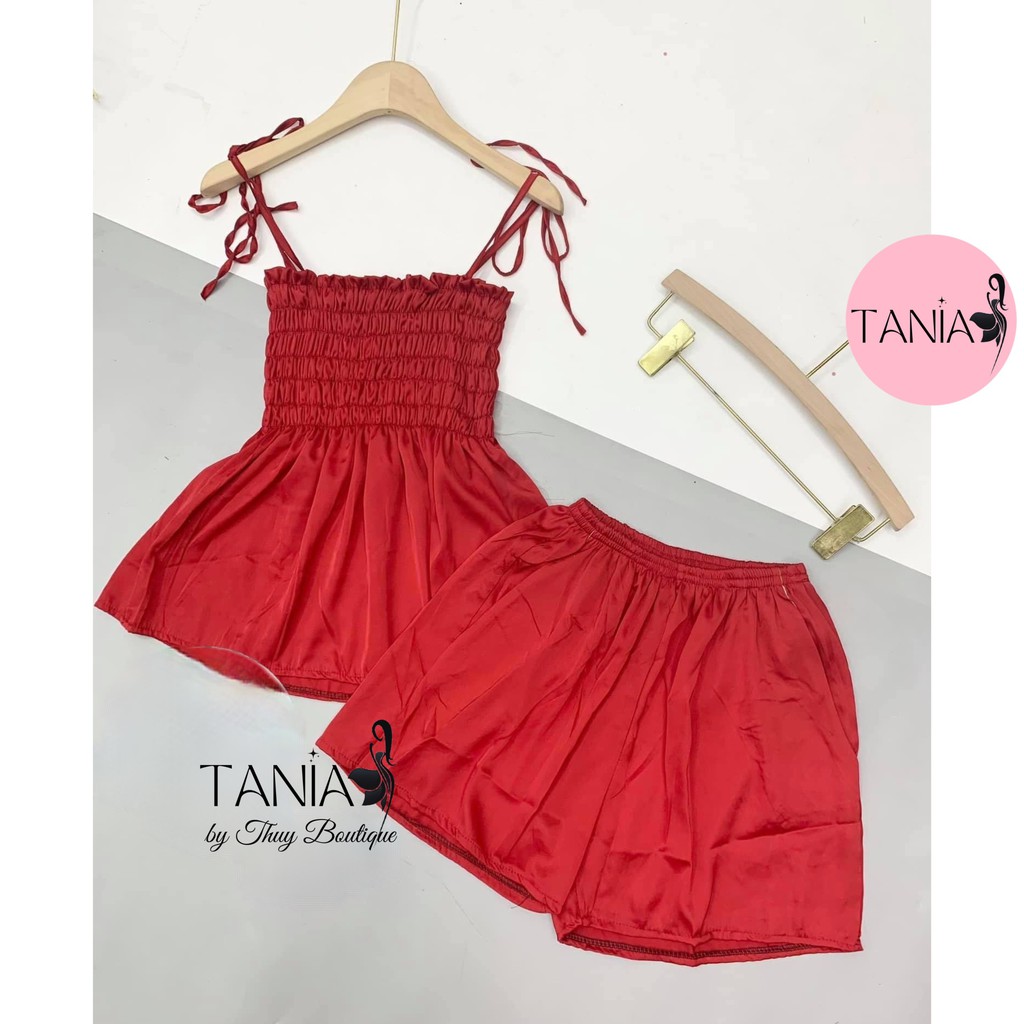 Đồ Ngủ Mặc Nhà 2 Dây Nhún Quần Đùi Gợi Cảm Ngực Sexy TANIA 2450 | BigBuy360 - bigbuy360.vn