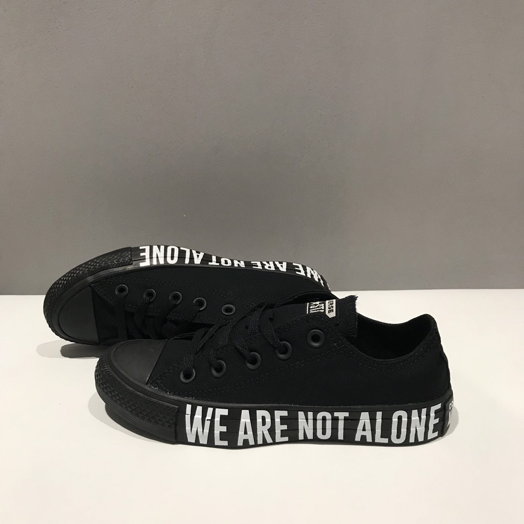 Giày Converse We Are Not Alone đen cổ thấp