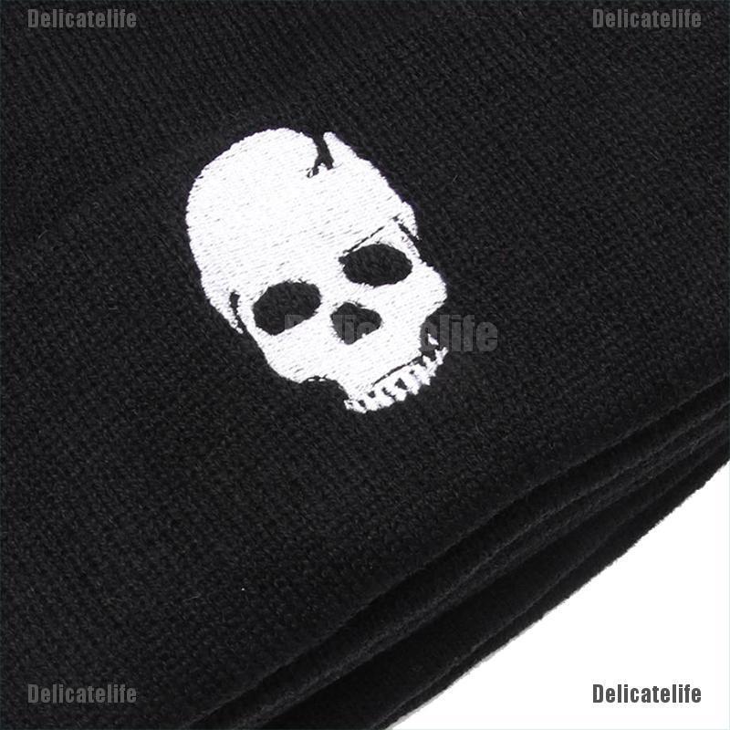 [Delicatelife] Crochet Cap Skull Knit Beanie Unisex Baggy Hip Hop Hat