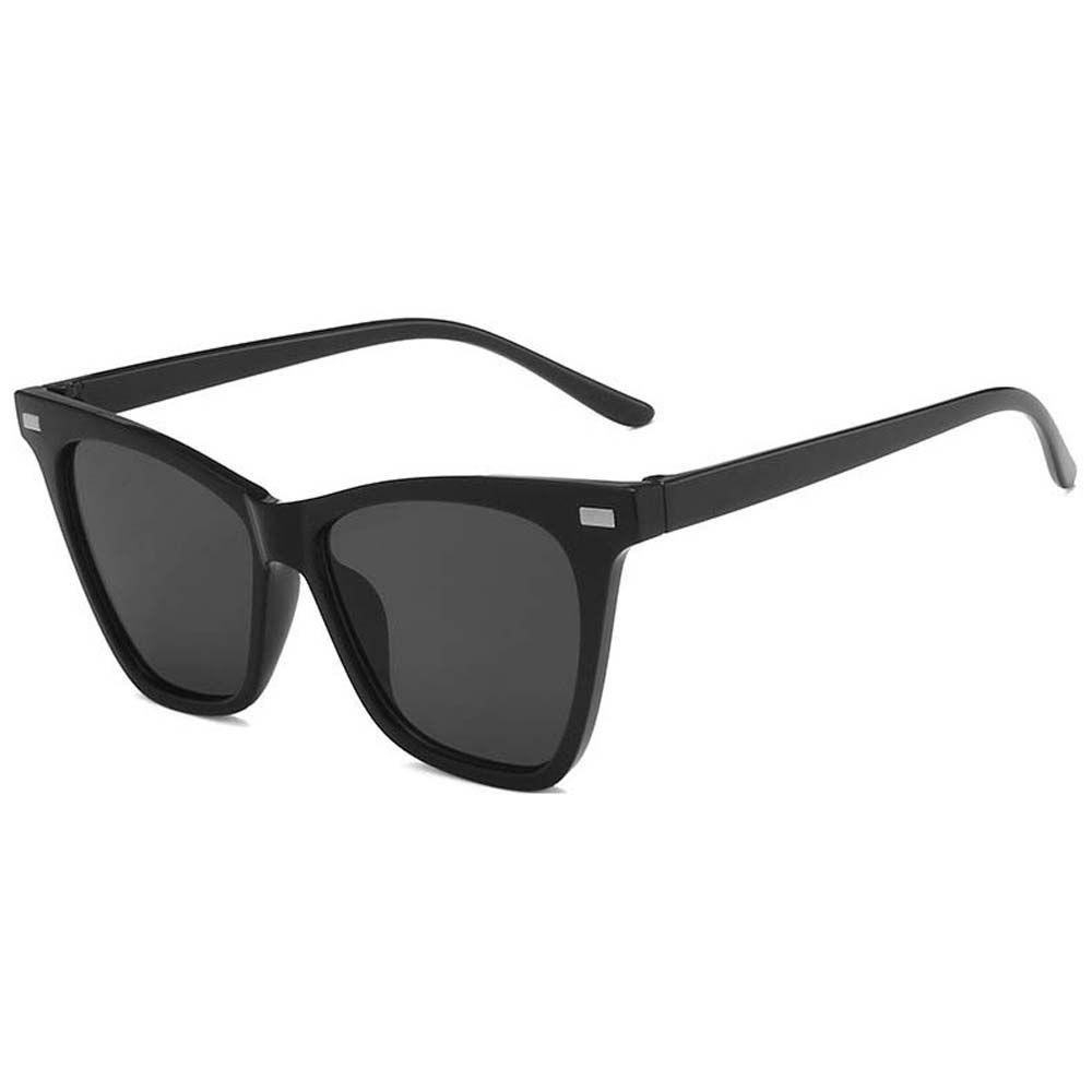 Kính Mát Gọng Vuông Lớn Bằng Kim Loại In Họa Tiết Báo Hồng Phong Cách Vintage Thời Trang Cho Nữ