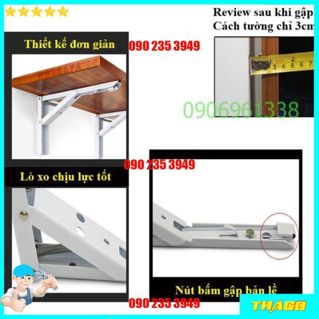 Bản lề gập thông minh làm kệ bàn học treo tường gấp gọn giá rẻ dài 20-25-30-35CM DCG