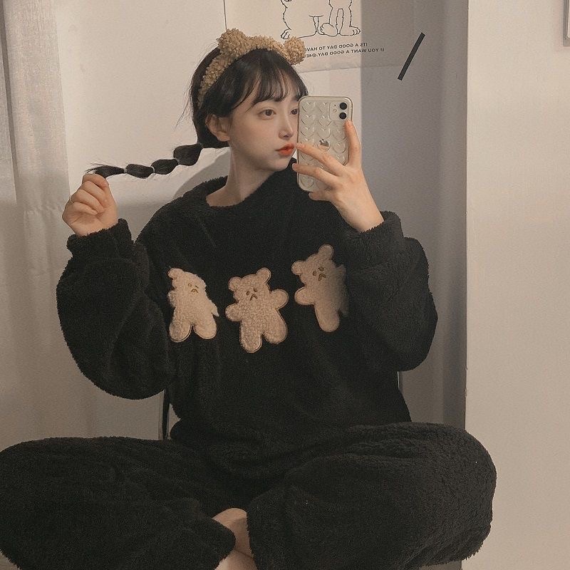 Bộ đồ ngủ lông mềm mịn