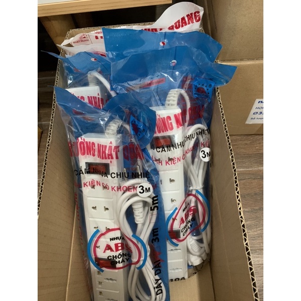 Ổ CẮM ĐIỆN 4 / 6 LỖ TRƯỜNG NHẬT QUANG - DÂY DÀI 3M / 5M