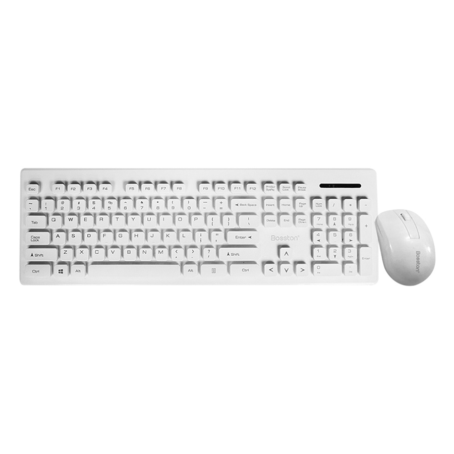 COMBO CHUỘT PHÍM KHÔNG DÂY KB + Mouse Bosston WS500 - KÈM PIN SẠC LÓT CHUỘT