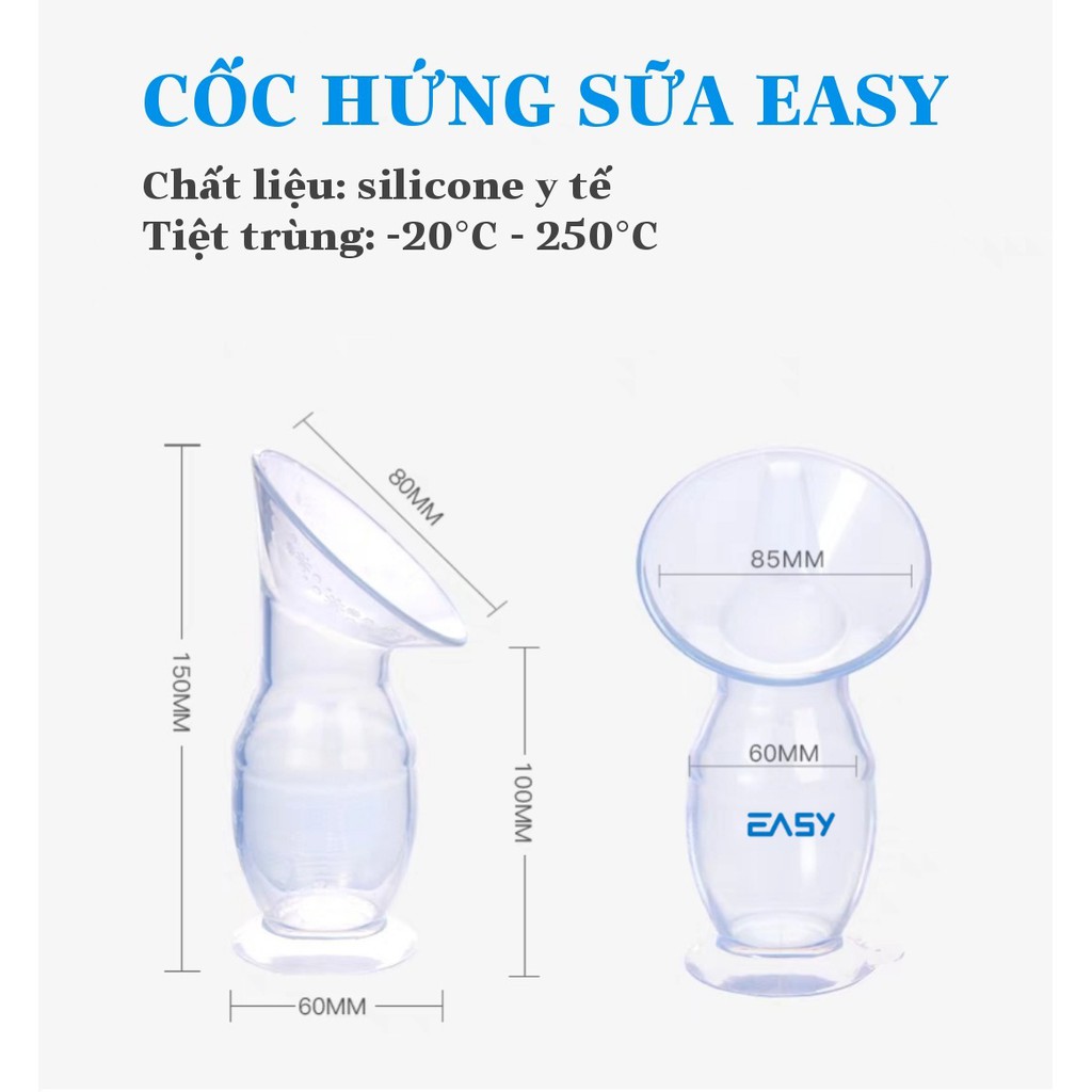 Cốc hứng sữa EASY silicone siêu mềm - Hút Sữa Silicone EASY