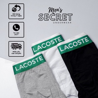 Combo 3 quần boxer cá sấu cotton thiên nhiên cao cấp kháng khuẩn DAPPERMAN