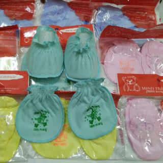 Bao tay chân chun + bo Minh Hoàng cho trẻ sơ sinh