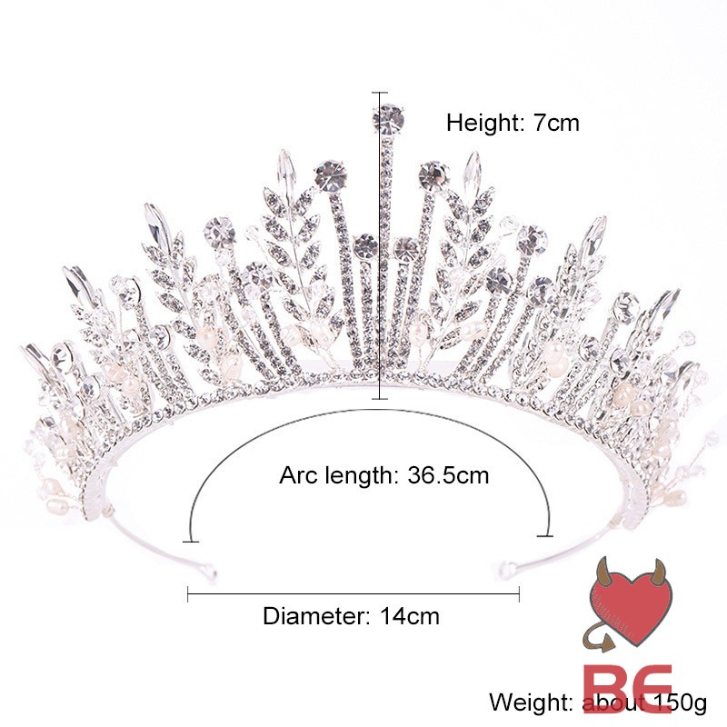 Vương miện YADORNOS đính đá sang trọng cho cô dâu