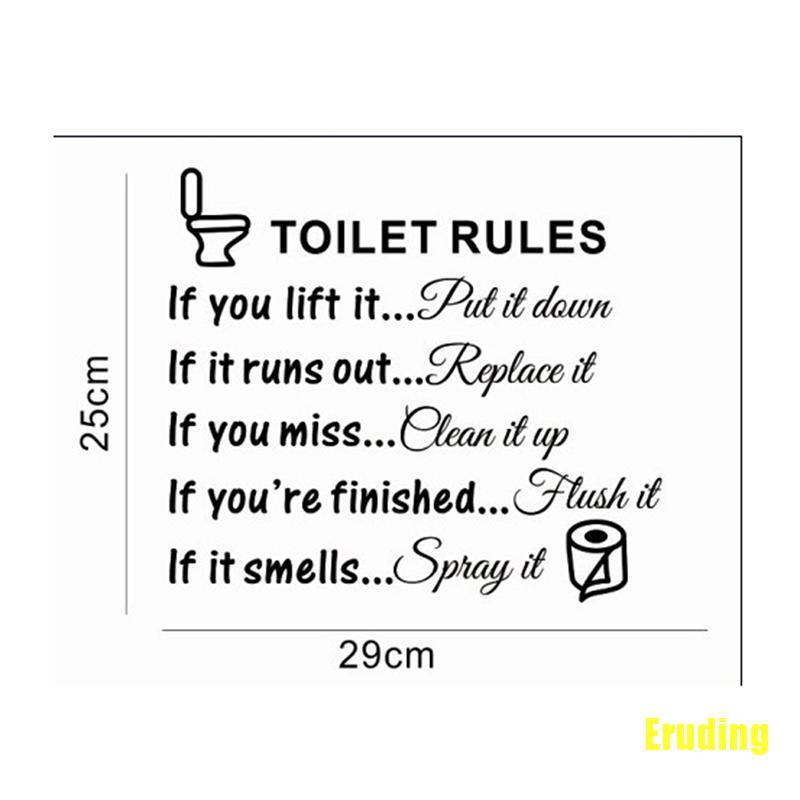 Sticker ghi nội quy của nhà vệ sinh