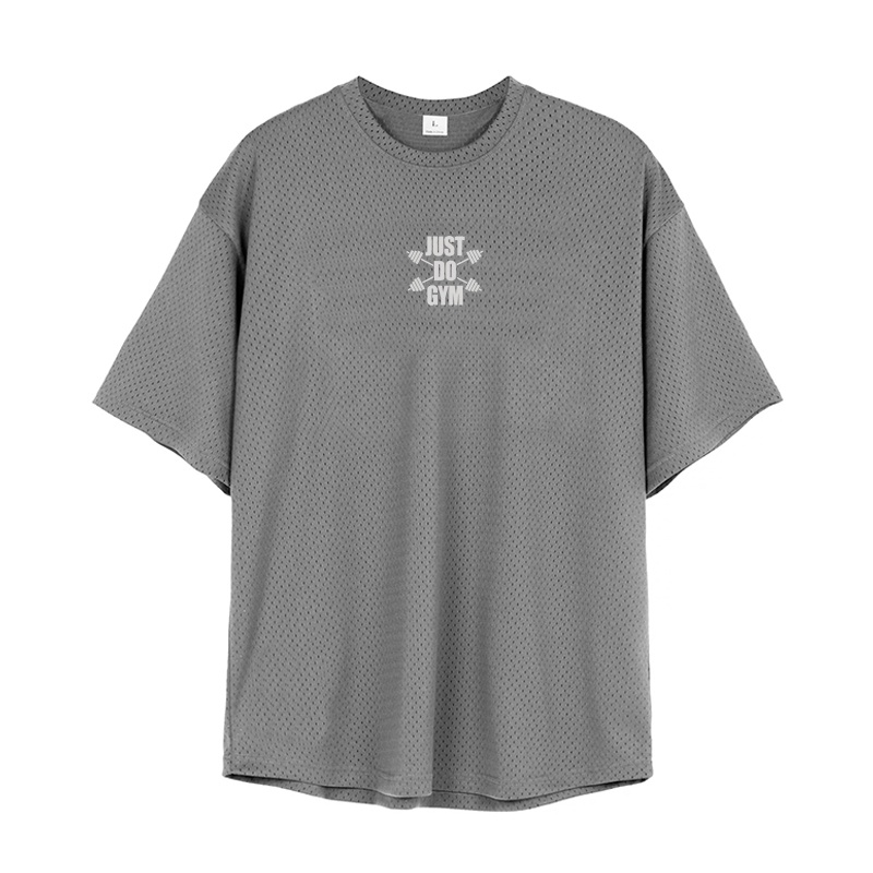 Áo Thun Thể Thao Tay Ngắn Phối Lưới Nhanh Khô Thời Trang Cho Nam