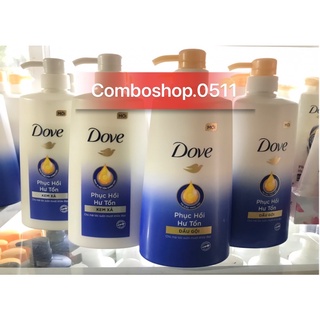 Dầu gội Dove phục hồi hư tổn 640g-kem xả Dove 610g