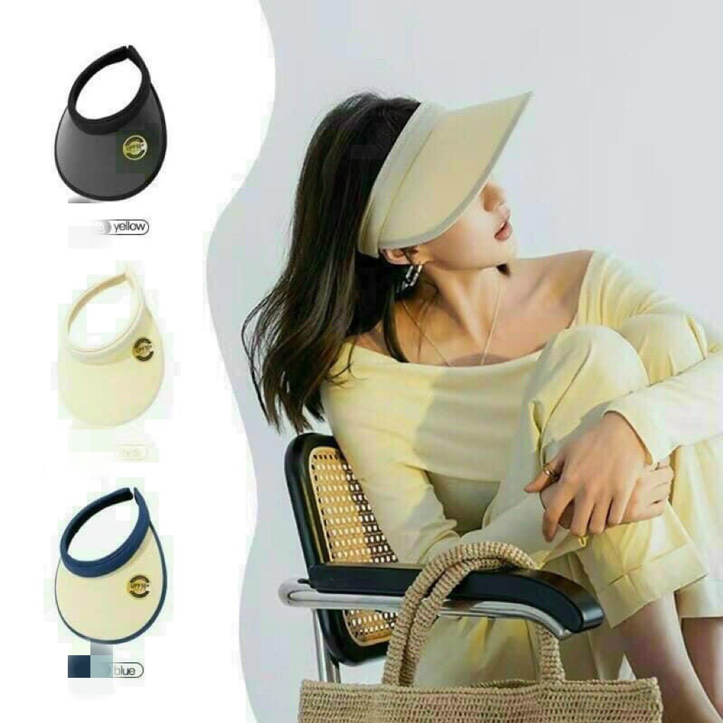 Mũ nửa đầu, lưỡi chai vành rộng chống nắng ngăn chặn tia cực tím, phong cách, cá tính đi chơi, du lịch cho nữ