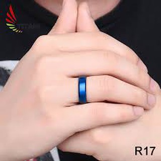 Nhẫn Titani xanh trơn