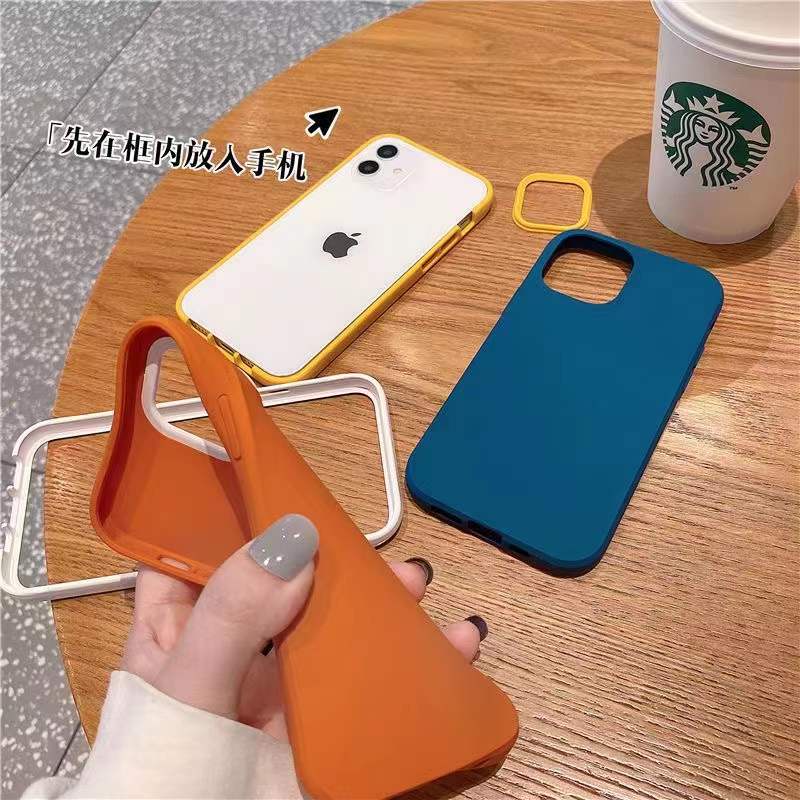 Ốp Điện Thoại Silicone Mềm Màu Trơn Chống Sốc Cho IPhone 13 12 11 Pro Max X XR 7 8 Plus