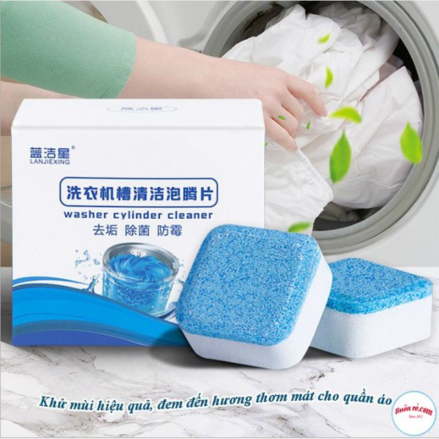 Hộp 12 viên tẩy vệ sinh lồng Máy giặt