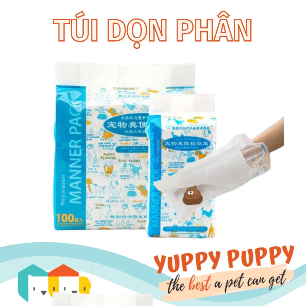 MANNER PACK Túi dọn phân găng tay 50/ 100 túi / Poo bag