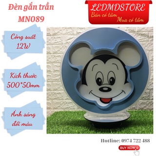 Đèn ốp trần phòng ngủ cho bé MN089  hình chuột Mickey trang trí phòng khách, phòng ngủ,hành lang, cầu thang,bảo hành 12t