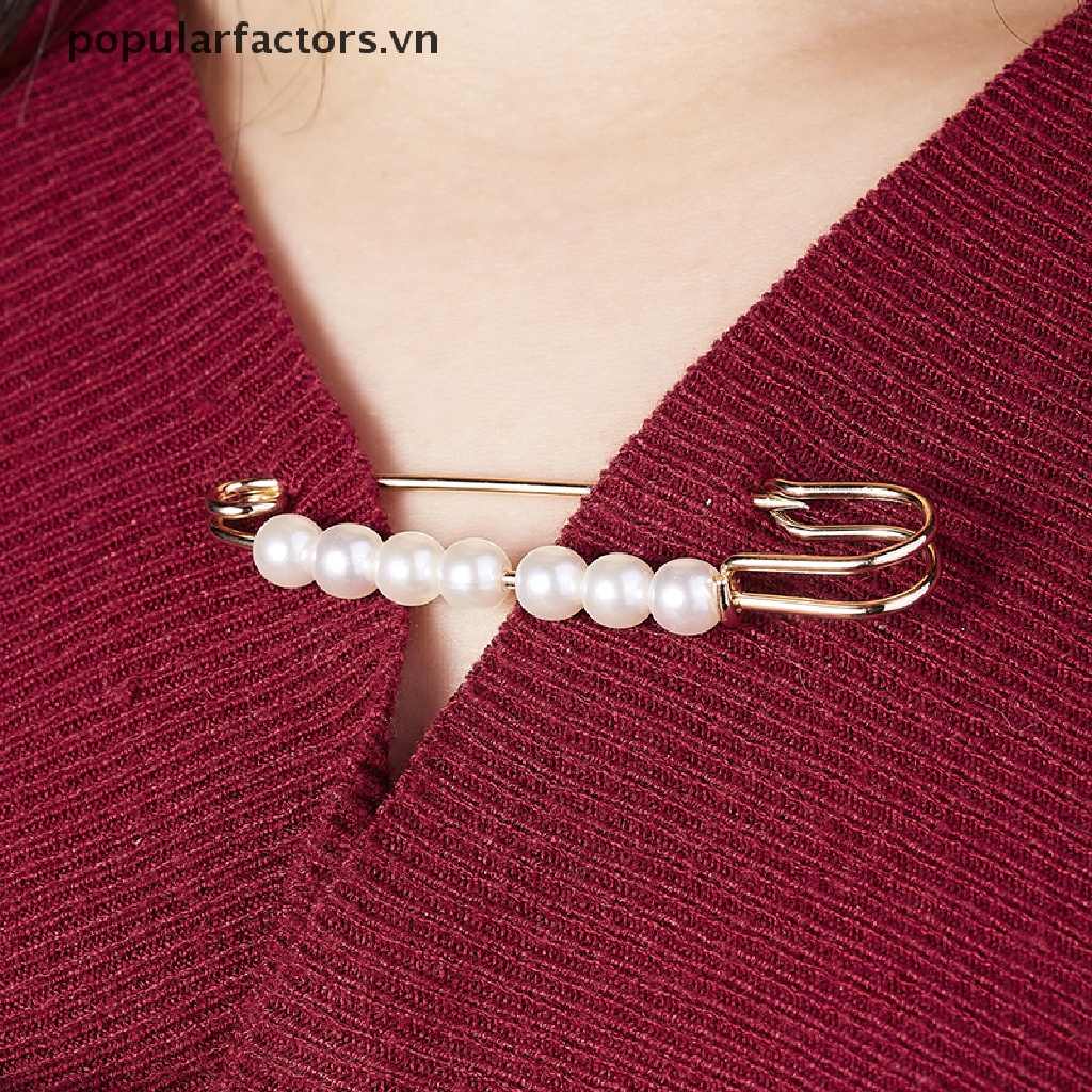 Ghim Cài Áo Đính Ngọc Trai Nhân Tạo Thời Trang