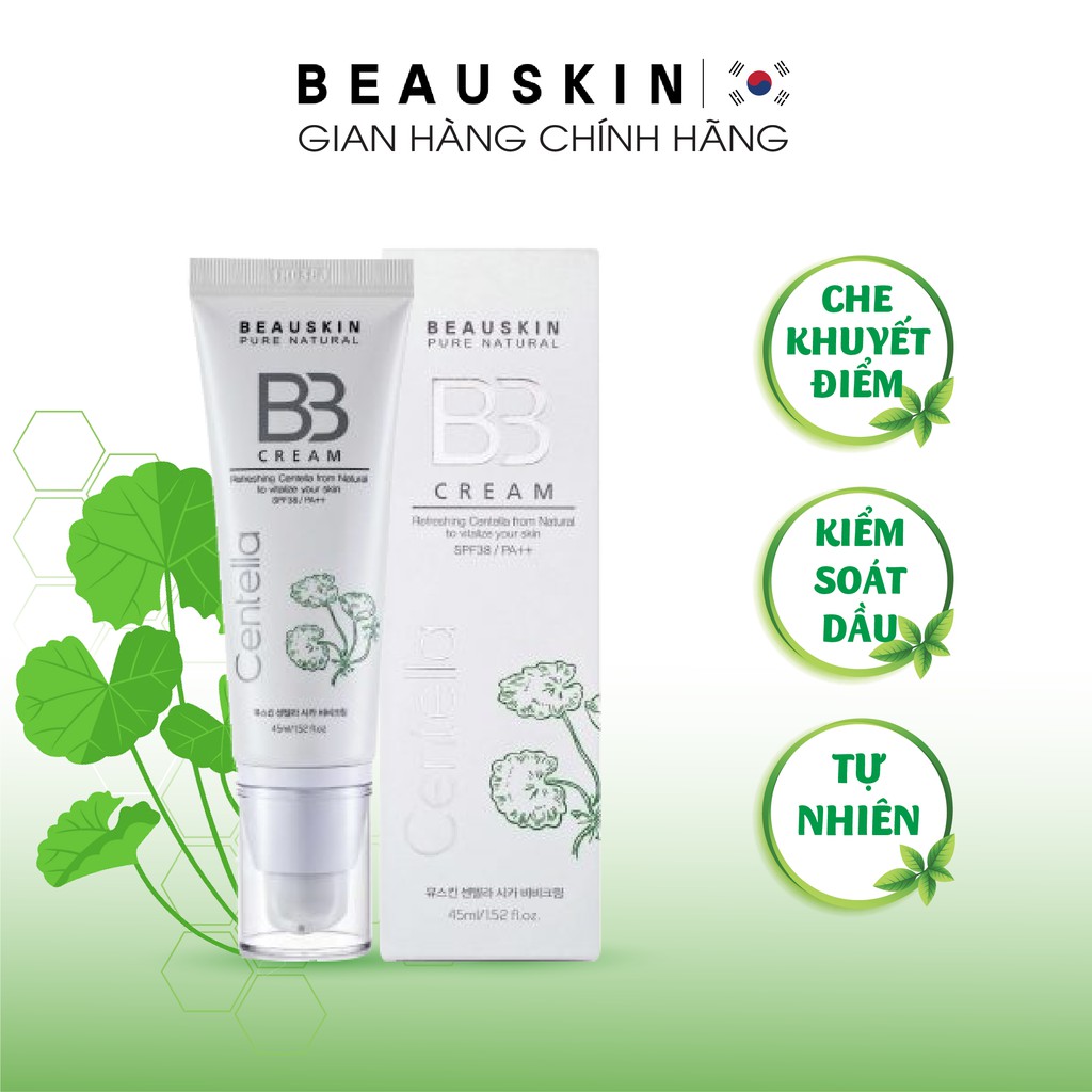 Kem Nền Che Khuyết Điểm Lâu Trôi BEAUSKIN Centella Cica BB Cream 45ml - BMBB0500210