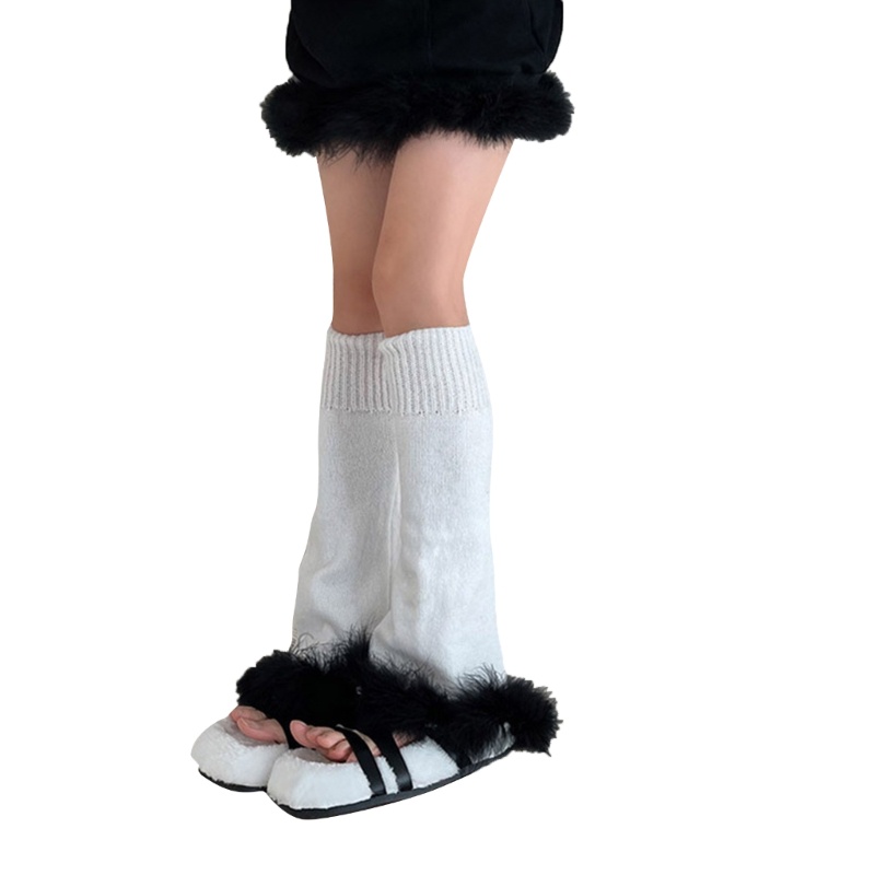 Tất Dệt Kim Dài Qua Gối Màu Sắc Đơn Giản Giữ Ấm Cho Nữ