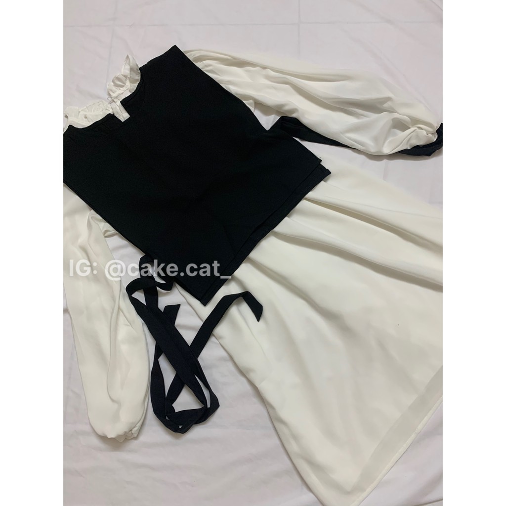 [Mã WAMT1505 giảm 10K đơn 0K] [SHIP HỎA TỐC] Set váy áo gile buộc nơ eo (có sẵn) | BigBuy360 - bigbuy360.vn
