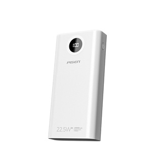   chứng nhận 3C  Cục sạc Pisen LS-DY87 20000mAh có LCD - hỗ trợ QC 3.0  2.0  PD 22.5W  Trắng  
