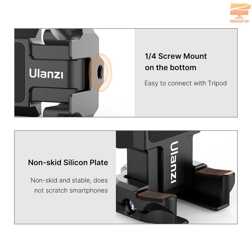Giá Đỡ Điện Thoại Ulanzi St-15 2 Trong 1 Bằng Hợp Kim Nhôm Tháo Lắp Nhanh Có Kẹp 1 / 4 Inch Cho Camera Dslr Ildc