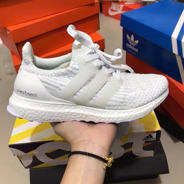[ Full box + tặng móc khoá ] Giày ultra boost 3.0 full white