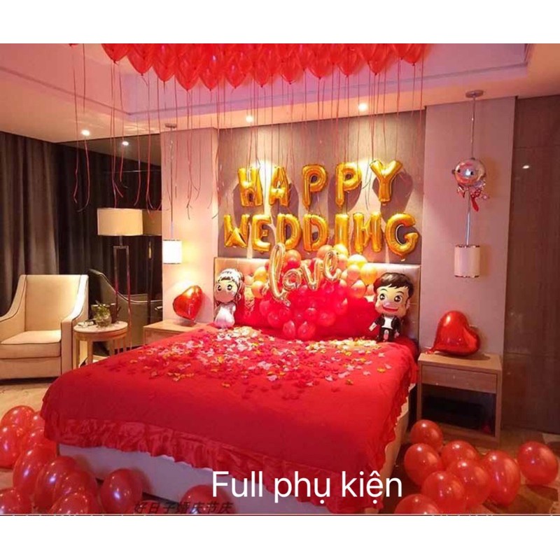 FREESHIP 50k - Set Bóng Trang Trí Phòng Cưới BC07 { Tặng bơm + keo }