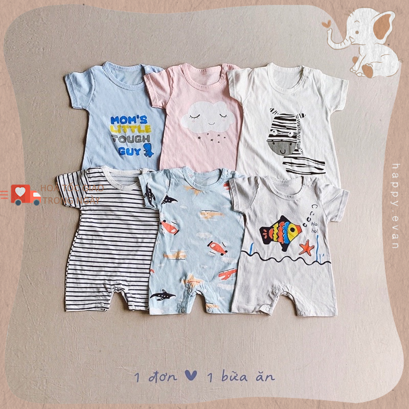 🅷.🄴🅅🄰🄽 [Form nhỏ] Body đùi 100% cotton hàng Quảng Châu cho bé trai bé gái.