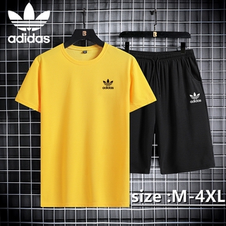 ADIDAS Set Đồ Thể Thao Nam Ngắn Tay Chất Liệu Nhanh Khô Size M-5Xl