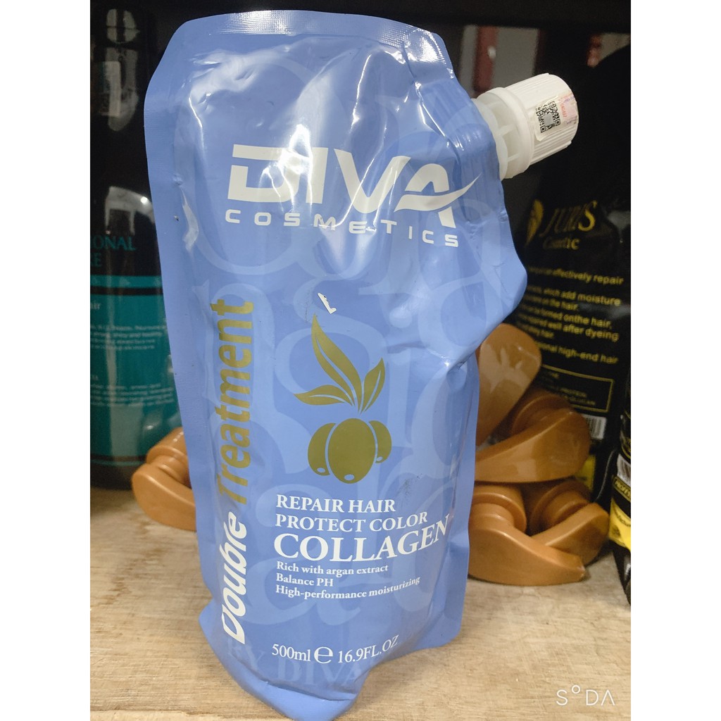 HẤP DẦU PHỤC HỒI COLLAGEN DIVA REPAIR HAIR PROTECT COLOR 500ML HÀNG CÔNG TY