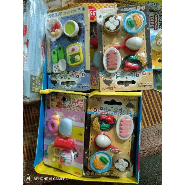 12 vỉ tẩy bút chì hình, gôm tẩy bút chì hình đẹp