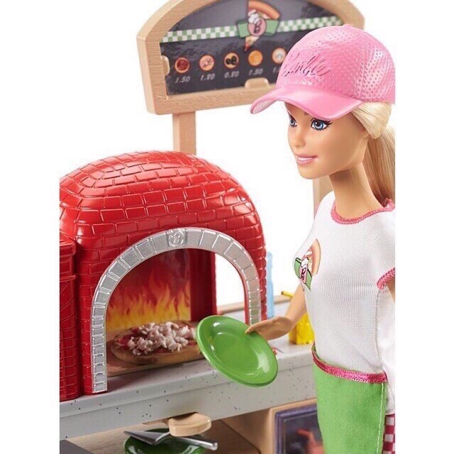 Đồ chơi búp bê barbie - tập làm bánh pizza (hàng chính hãng barbie Mykingdom)