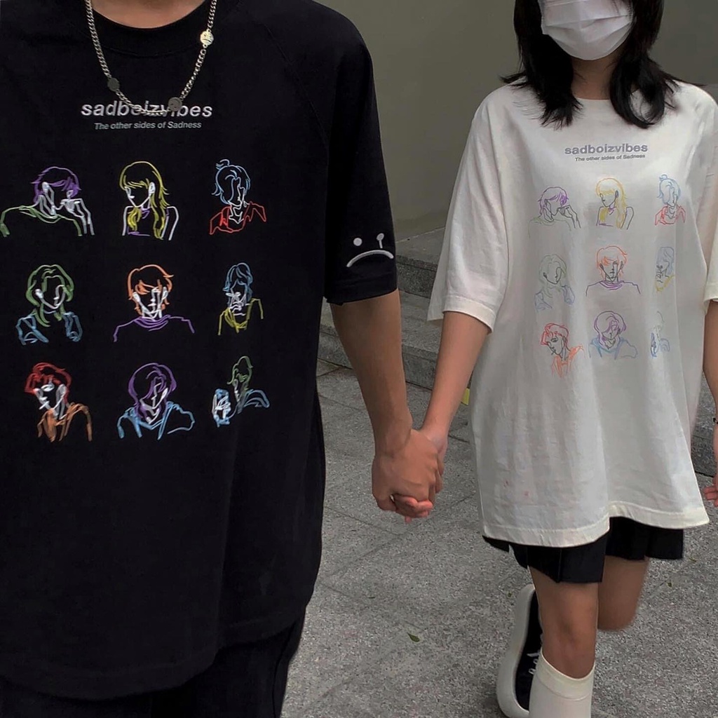Áo thun unisex sadboiz sadboizvibes toss tee áo thun tay lỡ nam nữ sad boiz toss hình thêu full tag - Gin Store