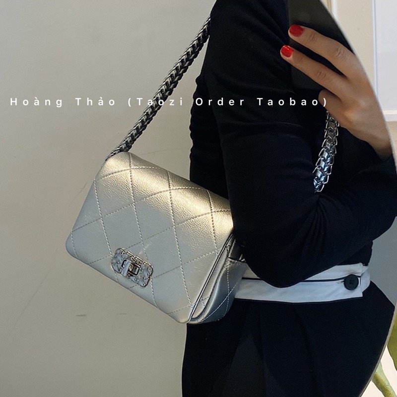 Túi đeo vai kẹp nách thiết kế dây xích lớn kiểu mới phong cách hàn