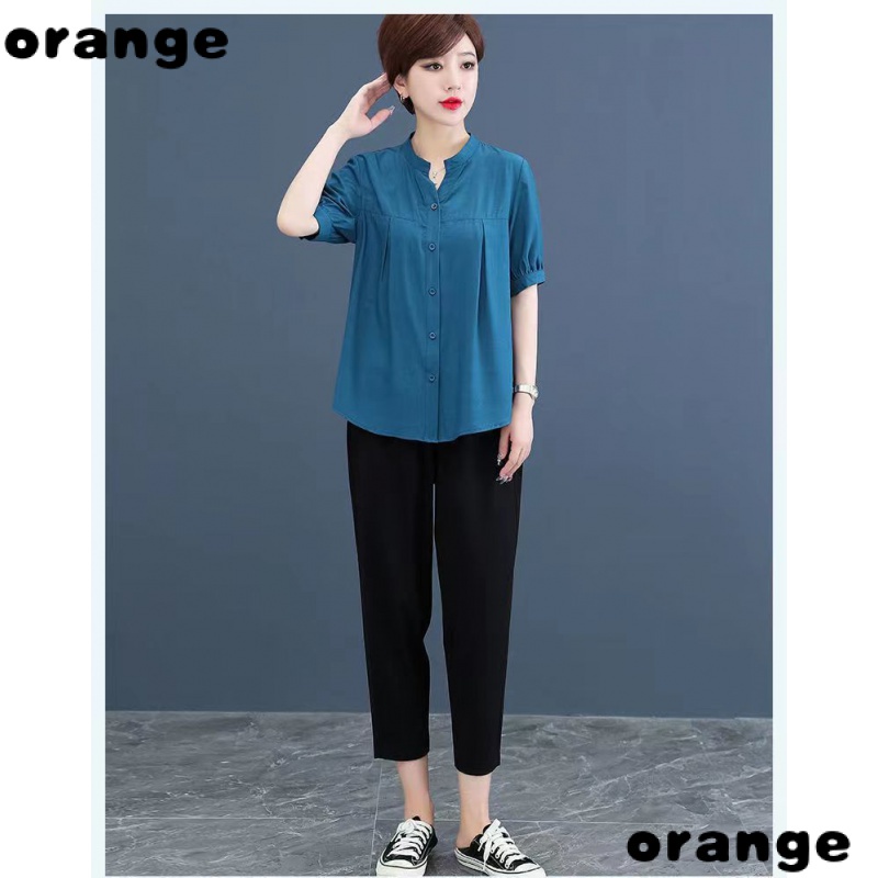 Áo Sơ Mi Chiffon Tay Ngắn Cổ Chữ V Phong Cách Thời Trang Mùa Hè Mới Cho Nữ