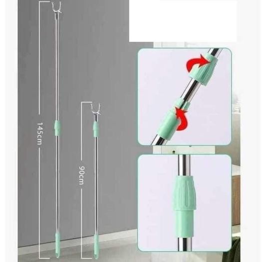 Cây phơi quần áo bằng inox kéo dài 1,5M Tiện Lợi / Cây gậy lấy đồ trên cao có thể kéo dài xếp gọn