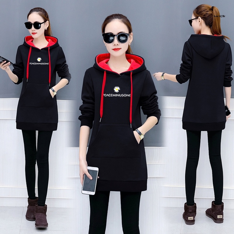 Đầm Hoodie Tay Dài Dáng Ôm Dày Dặn Thời Trang Thu Đông 2020 Cho Nam Và Nữ