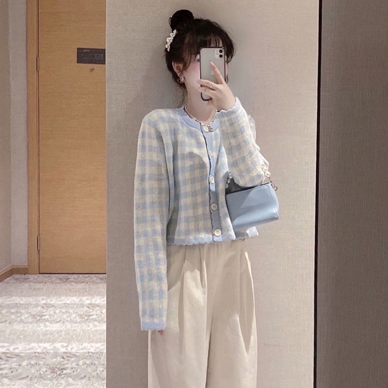 Bộ Áo Sweater + Quần Ống Rộng Thời Trang Cá Tính Cho Nữ