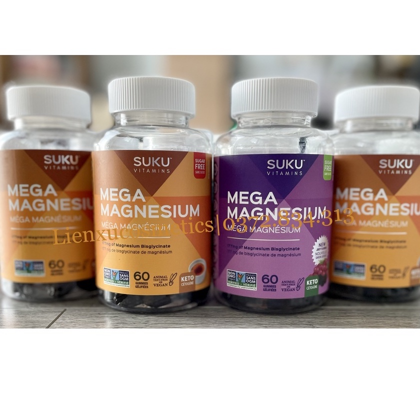 Bổ sung Magie Suku Mega Magnesium 60 viên; hsd 2024