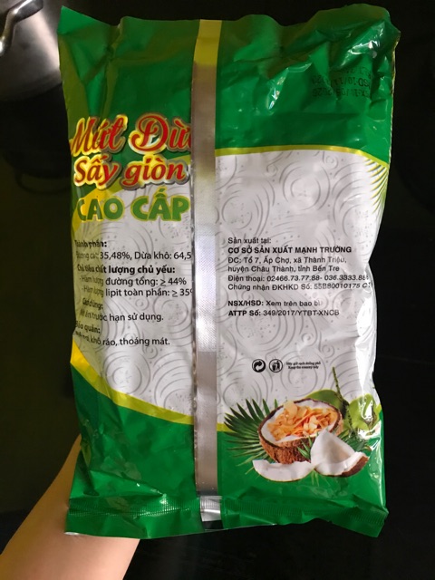 200gr Dừa khô sấy giòn cao cấp