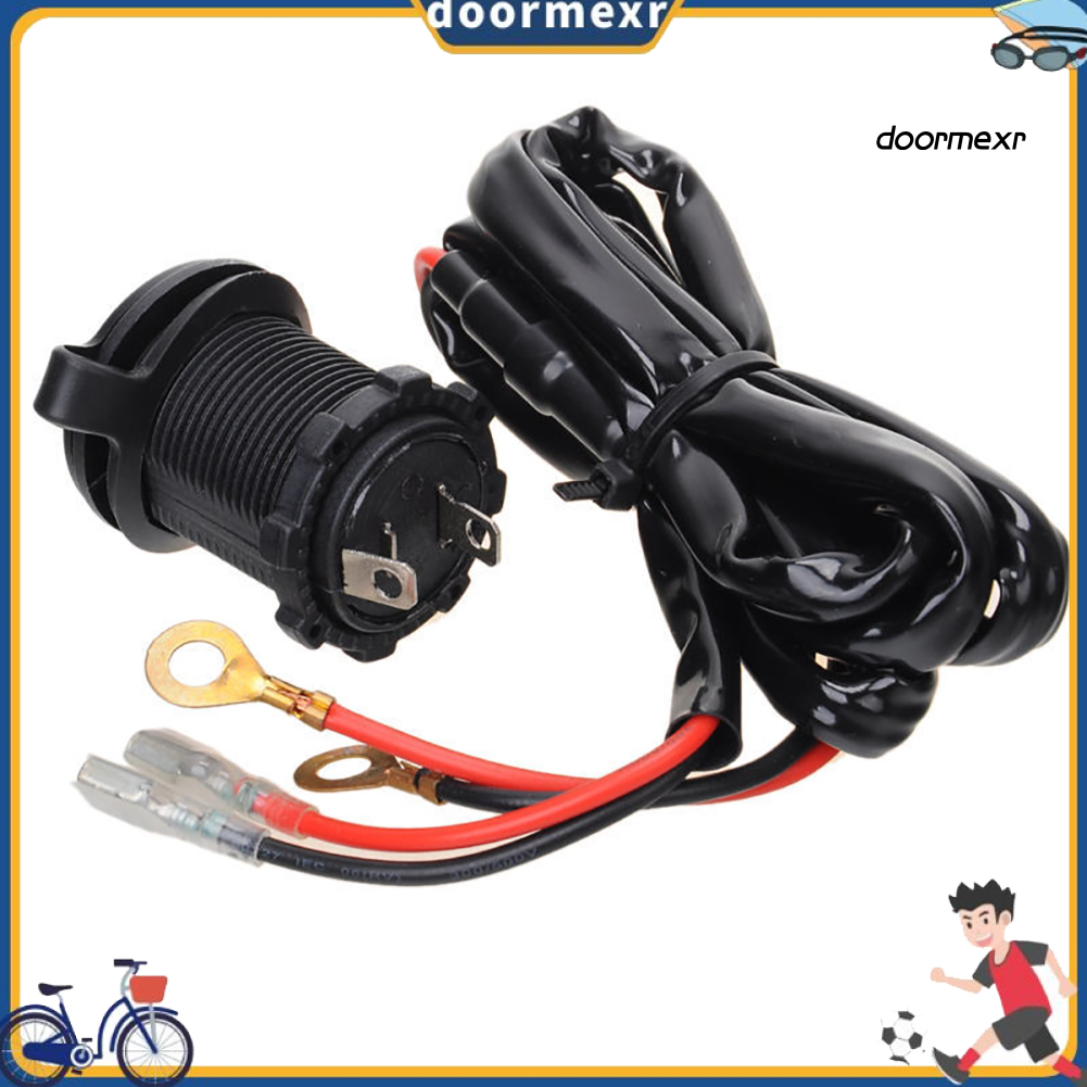 Ổ Cắm Tẩu Thuốc 12V-24V Chống Thấm Nước Cho Xe Máy/Xe Hơi
