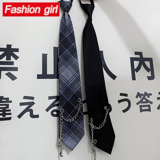 Cà Vạt Họa Tiết Sọc Caro Phong Cách Harajuku Retro Đường Phố Harajuku