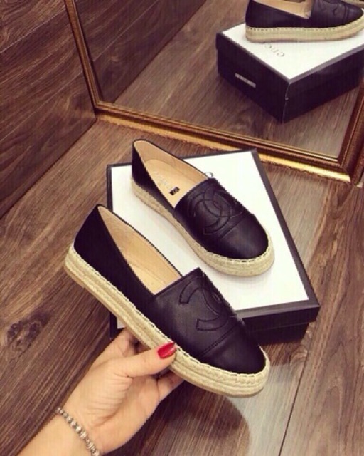 Giày Slipon Da đế cói Fullbox